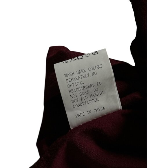 Womens Spaghetti Strap Tank Top S Maroon Low Back Lightweight Flowy Festival - Picture 6 of 6